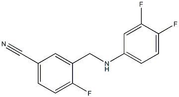 3-{[(3,4-difluorophenyl)amino]methyl}-4-fluorobenzonitrile 结构式