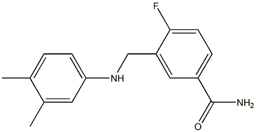 3-{[(3,4-dimethylphenyl)amino]methyl}-4-fluorobenzamide 结构式