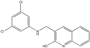 3-{[(3,5-dichlorophenyl)amino]methyl}quinolin-2-ol 结构式