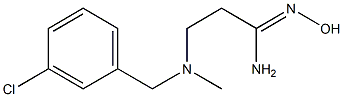 3-{[(3-chlorophenyl)methyl](methyl)amino}-N'-hydroxypropanimidamide 结构式