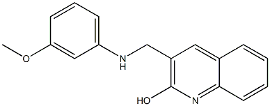 3-{[(3-methoxyphenyl)amino]methyl}quinolin-2-ol 结构式