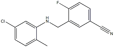 3-{[(5-chloro-2-methylphenyl)amino]methyl}-4-fluorobenzonitrile 结构式