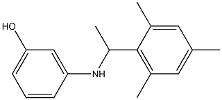 3-{[1-(2,4,6-trimethylphenyl)ethyl]amino}phenol 结构式