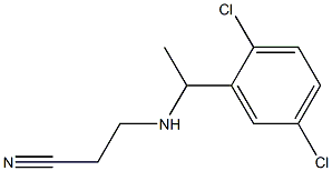 3-{[1-(2,5-dichlorophenyl)ethyl]amino}propanenitrile 结构式