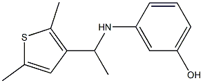 3-{[1-(2,5-dimethylthiophen-3-yl)ethyl]amino}phenol 结构式