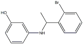 3-{[1-(2-bromophenyl)ethyl]amino}phenol 结构式