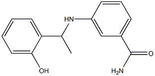 3-{[1-(2-hydroxyphenyl)ethyl]amino}benzamide 结构式