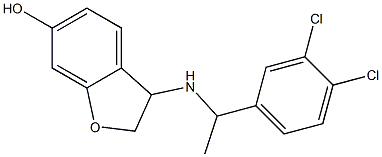 3-{[1-(3,4-dichlorophenyl)ethyl]amino}-2,3-dihydro-1-benzofuran-6-ol 结构式