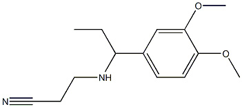 3-{[1-(3,4-dimethoxyphenyl)propyl]amino}propanenitrile 结构式