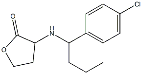 3-{[1-(4-chlorophenyl)butyl]amino}oxolan-2-one 结构式