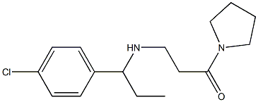 3-{[1-(4-chlorophenyl)propyl]amino}-1-(pyrrolidin-1-yl)propan-1-one 结构式