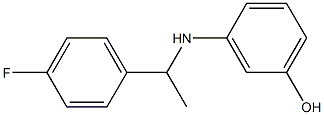 3-{[1-(4-fluorophenyl)ethyl]amino}phenol 结构式