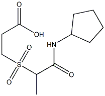 3-{[1-(cyclopentylcarbamoyl)ethane]sulfonyl}propanoic acid 结构式
