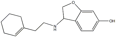 3-{[2-(cyclohex-1-en-1-yl)ethyl]amino}-2,3-dihydro-1-benzofuran-6-ol 结构式