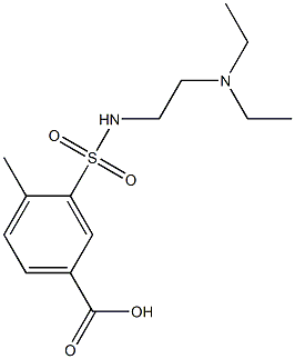 3-{[2-(diethylamino)ethyl]sulfamoyl}-4-methylbenzoic acid 结构式