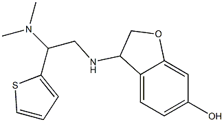 3-{[2-(dimethylamino)-2-(thiophen-2-yl)ethyl]amino}-2,3-dihydro-1-benzofuran-6-ol 结构式