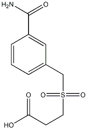 3-{[3-(aminocarbonyl)benzyl]sulfonyl}propanoic acid 结构式