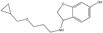 3-{[3-(cyclopropylmethoxy)propyl]amino}-2,3-dihydro-1-benzofuran-6-ol 结构式