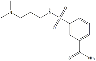 3-{[3-(dimethylamino)propyl]sulfamoyl}benzene-1-carbothioamide 结构式