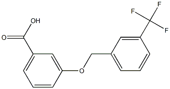 3-{[3-(trifluoromethyl)phenyl]methoxy}benzoic acid 结构式