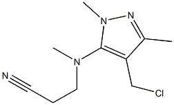 3-{[4-(chloromethyl)-1,3-dimethyl-1H-pyrazol-5-yl](methyl)amino}propanenitrile 结构式
