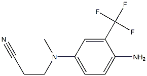 3-{[4-amino-3-(trifluoromethyl)phenyl](methyl)amino}propanenitrile 结构式