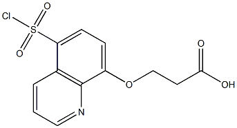 3-{[5-(chlorosulfonyl)quinolin-8-yl]oxy}propanoic acid 结构式