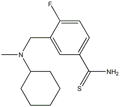 3-{[cyclohexyl(methyl)amino]methyl}-4-fluorobenzene-1-carbothioamide 结构式