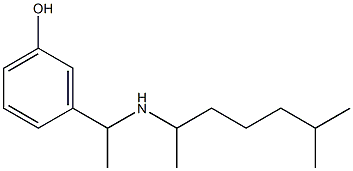 3-{1-[(6-methylheptan-2-yl)amino]ethyl}phenol 结构式