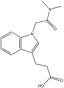 3-{1-[(dimethylcarbamoyl)methyl]-1H-indol-3-yl}propanoic acid 结构式