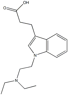 3-{1-[2-(diethylamino)ethyl]-1H-indol-3-yl}propanoic acid 结构式