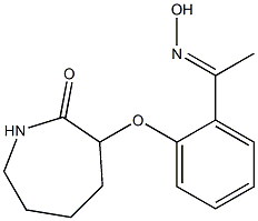 3-{2-[1-(hydroxyimino)ethyl]phenoxy}azepan-2-one 结构式