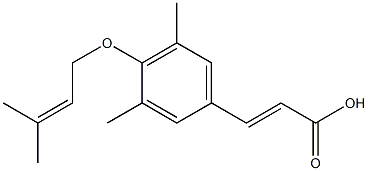 3-{3,5-dimethyl-4-[(3-methylbut-2-en-1-yl)oxy]phenyl}prop-2-enoic acid 结构式