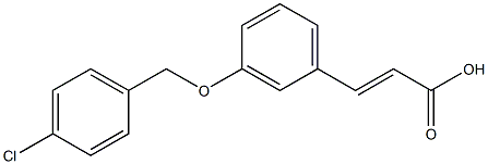 3-{3-[(4-chlorophenyl)methoxy]phenyl}prop-2-enoic acid 结构式