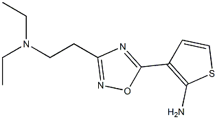 3-{3-[2-(diethylamino)ethyl]-1,2,4-oxadiazol-5-yl}thiophen-2-amine 结构式