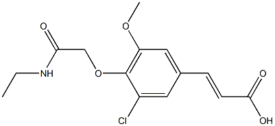 3-{3-chloro-4-[(ethylcarbamoyl)methoxy]-5-methoxyphenyl}prop-2-enoic acid 结构式