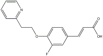 3-{3-fluoro-4-[2-(pyridin-2-yl)ethoxy]phenyl}prop-2-enoic acid 结构式