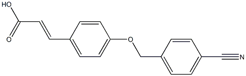 3-{4-[(4-cyanophenyl)methoxy]phenyl}prop-2-enoic acid 结构式