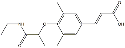 3-{4-[1-(ethylcarbamoyl)ethoxy]-3,5-dimethylphenyl}prop-2-enoic acid 结构式