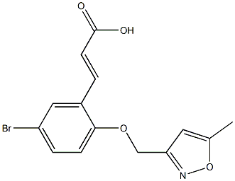 3-{5-bromo-2-[(5-methyl-1,2-oxazol-3-yl)methoxy]phenyl}prop-2-enoic acid 结构式
