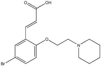 3-{5-bromo-2-[2-(piperidin-1-yl)ethoxy]phenyl}prop-2-enoic acid 结构式