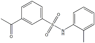 3-acetyl-N-(2-methylphenyl)benzene-1-sulfonamide 结构式