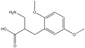 3-amino-2-[(2,5-dimethoxyphenyl)methyl]propanoic acid 结构式