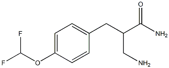 3-amino-2-{[4-(difluoromethoxy)phenyl]methyl}propanamide 结构式