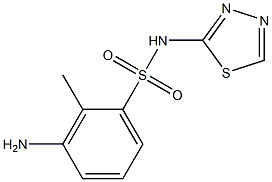 3-amino-2-methyl-N-(1,3,4-thiadiazol-2-yl)benzene-1-sulfonamide 结构式