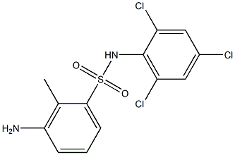 3-amino-2-methyl-N-(2,4,6-trichlorophenyl)benzene-1-sulfonamide 结构式