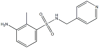 3-amino-2-methyl-N-(pyridin-4-ylmethyl)benzene-1-sulfonamide 结构式