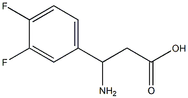 3-amino-3-(3,4-difluorophenyl)propanoic acid 结构式