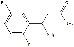 3-amino-3-(5-bromo-2-fluorophenyl)propanamide 结构式