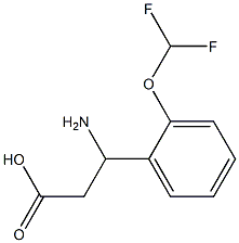 3-amino-3-[2-(difluoromethoxy)phenyl]propanoic acid 结构式